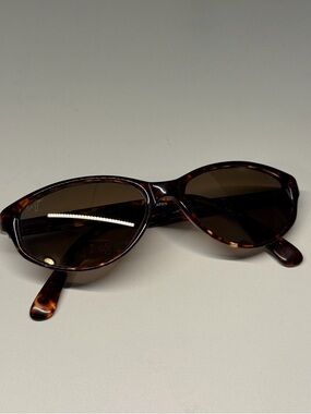 Maui Jim Polarized MJ 158 10 Tortoise Brown Oval Sunglasses Japan READ